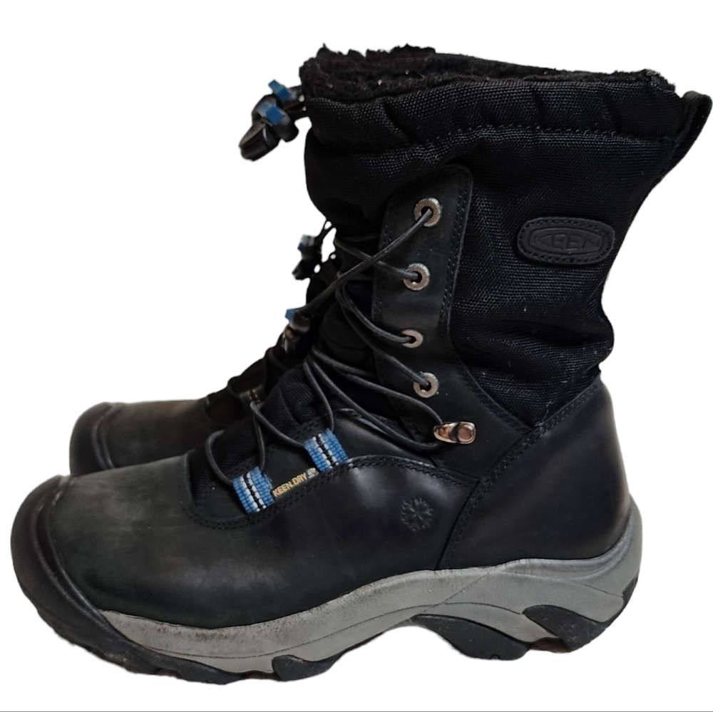 Keen Women's‎ Wilma Lace Boot. Black grey blue.  Women's size 6.5